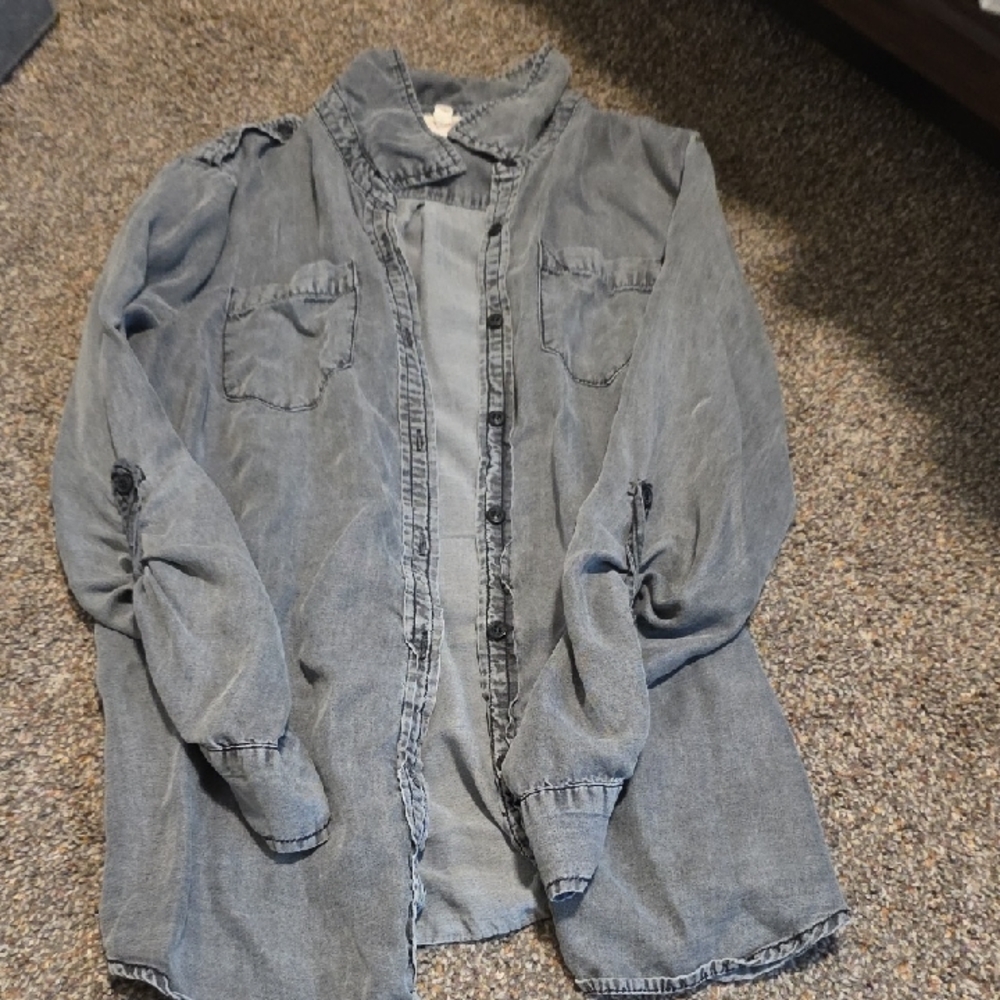 Mazik Denim Button Down Shirt - Blue